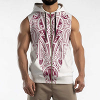 Queensland Maori Rugby Nga Hau e Wha Sleeveless Zip Hoodie White Motif LT9 - Polynesian Pride
