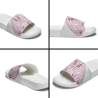 Queensland Maori Rugby Nga Hau e Wha Slide Sandals White Motif - Polynesian Pride