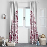 Queensland Maori Rugby Nga Hau e Wha Window Curtain White Motif