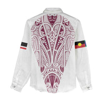 Queensland Maori Rugby Nga Hau e Wha Women Casual Shirt White Motif