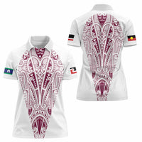 Queensland Maori Rugby Nga Hau e Wha Women Polo Shirt White Motif