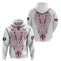 Queensland Maori Rugby Nga Hau e Wha Zip Hoodie White Motif