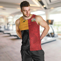 Custom British Lions-AUNZ Men Tank Top Australia-New Zealand Indigenous Motif LT9 Red - Polynesian Pride