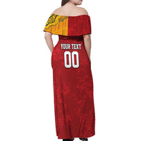 Custom British Lions-AUNZ Off Shoulder Maxi Dress Australia-New Zealand Indigenous Motif