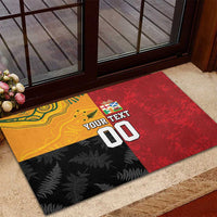 Custom British Lions-AUNZ Rubber Doormat Australia-New Zealand Indigenous Motif LT9 - Polynesian Pride