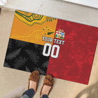 Custom British Lions-AUNZ Rubber Doormat Australia-New Zealand Indigenous Motif LT9 - Polynesian Pride