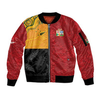 Custom British Lions-AUNZ Sleeve Zip Bomber Jacket Australia-New Zealand Indigenous Motif