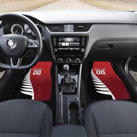 Custom British Lions New Zealand Car Mats Half Black Fern LT9 Set 2pcs - Front Red - Polynesian Pride