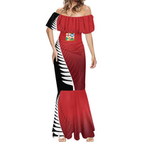 Custom British Lions New Zealand Mermaid Dress Half Black Fern