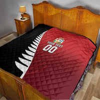Custom British Lions New Zealand Quilt Half Black Fern