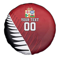 Custom British Lions New Zealand Spare Tire Cover Half Black Fern