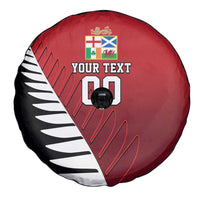 Custom British Lions New Zealand Spare Tire Cover Half Black Fern