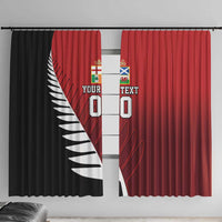 Custom British Lions New Zealand Window Curtain Half Black Fern