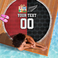 Custom British Lions New Zealand Beach Blanket Sporty Style LT9 - Polynesian Pride