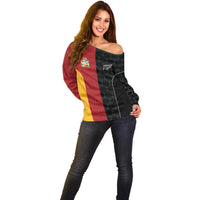 Custom British Lions New Zealand Off Shoulder Sweater Sporty Style LT9 - Polynesian Pride