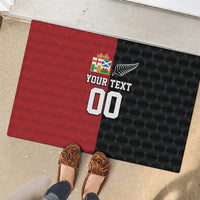 Custom British Lions New Zealand Rubber Doormat Sporty Style LT9 - Polynesian Pride