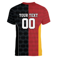 Custom British Lions New Zealand Women V-Neck T-Shirt Sporty Style