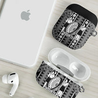Fiji Custom Rugby National Heritage AirPods Case Black Traditional Masi Inspired