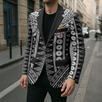 Fiji Custom Rugby National Heritage Blazer Black Traditional Masi Inspired