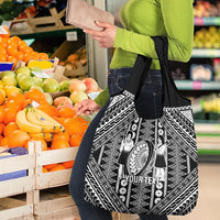 Fiji Custom Rugby National Heritage Grocery Bag Black Traditional Masi Inspired