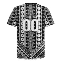 Fiji Custom Rugby National Heritage Rugby Jersey Black Traditional Masi Inspired