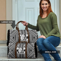 Fiji Custom Rugby National Heritage Travel Bag Black Traditional Masi Inspired