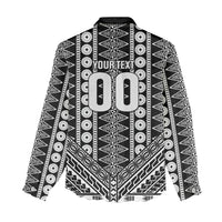 Fiji Custom Rugby National Heritage Women Casual Shirt Black Traditional Masi Inspired
