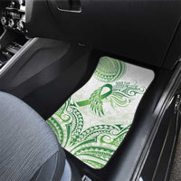 Its Okay Green Ribbon Personalised Car Mats Polynesian Depression Awareness LT9 - Polynesian Pride