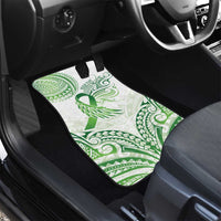 Its Okay Green Ribbon Personalised Car Mats Polynesian Depression Awareness LT9 - Polynesian Pride