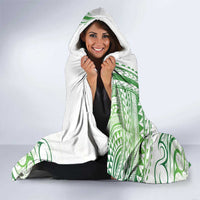 Its Okay Green Ribbon Personalised Hooded Blanket Polynesian Depression Awareness LT9 - Polynesian Pride
