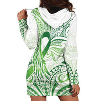 Its Okay Green Ribbon Personalised Hoodie Dress Polynesian Depression Awareness LT9 - Polynesian Pride
