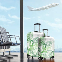 Its Okay Green Ribbon Personalised Luggage Cover Polynesian Depression Awareness LT9 - Polynesian Pride