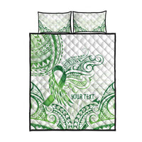Its Okay Green Ribbon Personalised Quilt Bed Set Polynesian Depression Awareness LT9 - Polynesian Pride