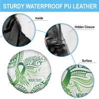 Its Okay Green Ribbon Personalised Spare Tire Cover Polynesian Depression Awareness LT9 - Polynesian Pride