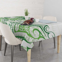 Its Okay Green Ribbon Personalised Tablecloth Polynesian Depression Awareness LT9 - Polynesian Pride