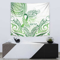 Its Okay Green Ribbon Personalised Tapestry Polynesian Depression Awareness