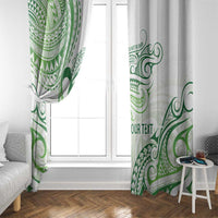 Its Okay Green Ribbon Personalised Window Curtain Polynesian Depression Awareness LT9 - Polynesian Pride