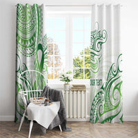 Its Okay Green Ribbon Personalised Window Curtain Polynesian Depression Awareness LT9 - Polynesian Pride
