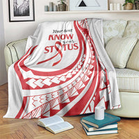 Know Your Status Red Ribbon Personalised Blanket Polynesian AIDS Awareness LT9 Red - Polynesian Pride