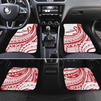 Know Your Status Red Ribbon Personalised Car Mats Polynesian AIDS Awareness LT9 Set 4pcs Red - Polynesian Pride