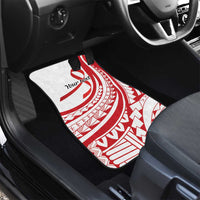 Know Your Status Red Ribbon Personalised Car Mats Polynesian AIDS Awareness LT9 - Polynesian Pride