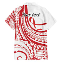 Know Your Status Red Ribbon Personalised Family Matching Tank Maxi Dress and Hawaiian Shirt Polynesian AIDS Awareness LT9 - Polynesian Pride