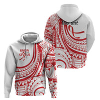 Know Your Status Red Ribbon Personalised Hoodie Polynesian AIDS Awareness LT9 - Polynesian Pride