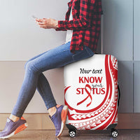 Know Your Status Red Ribbon Personalised Luggage Cover Polynesian AIDS Awareness LT9 - Polynesian Pride