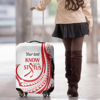 Know Your Status Red Ribbon Personalised Luggage Cover Polynesian AIDS Awareness LT9 - Polynesian Pride