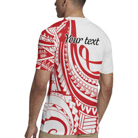 Know Your Status Red Ribbon Personalised Rugby Jersey Polynesian AIDS Awareness LT9 - Polynesian Pride