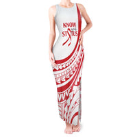 Know Your Status Red Ribbon Personalised Tank Maxi Dress Polynesian AIDS Awareness LT9 Women Red - Polynesian Pride