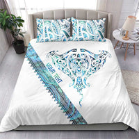 Kahui Whetu Paua shell Kowhaiwhai Taniko Personalised Bedding Set Manta Ray Shark-Turtle Maori Tribal Style LT9 - Polynesian Pride