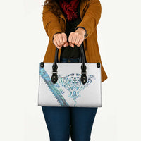 Kahui Whetu Paua shell Kowhaiwhai Taniko Personalised Leather Bag Manta Ray Shark-Turtle Maori Tribal Style
