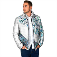 Kahui Whetu Paua shell Kowhaiwhai Taniko Personalised Padded Jacket Manta Ray Shark-Turtle Maori Tribal Style LT9 - Polynesian Pride
